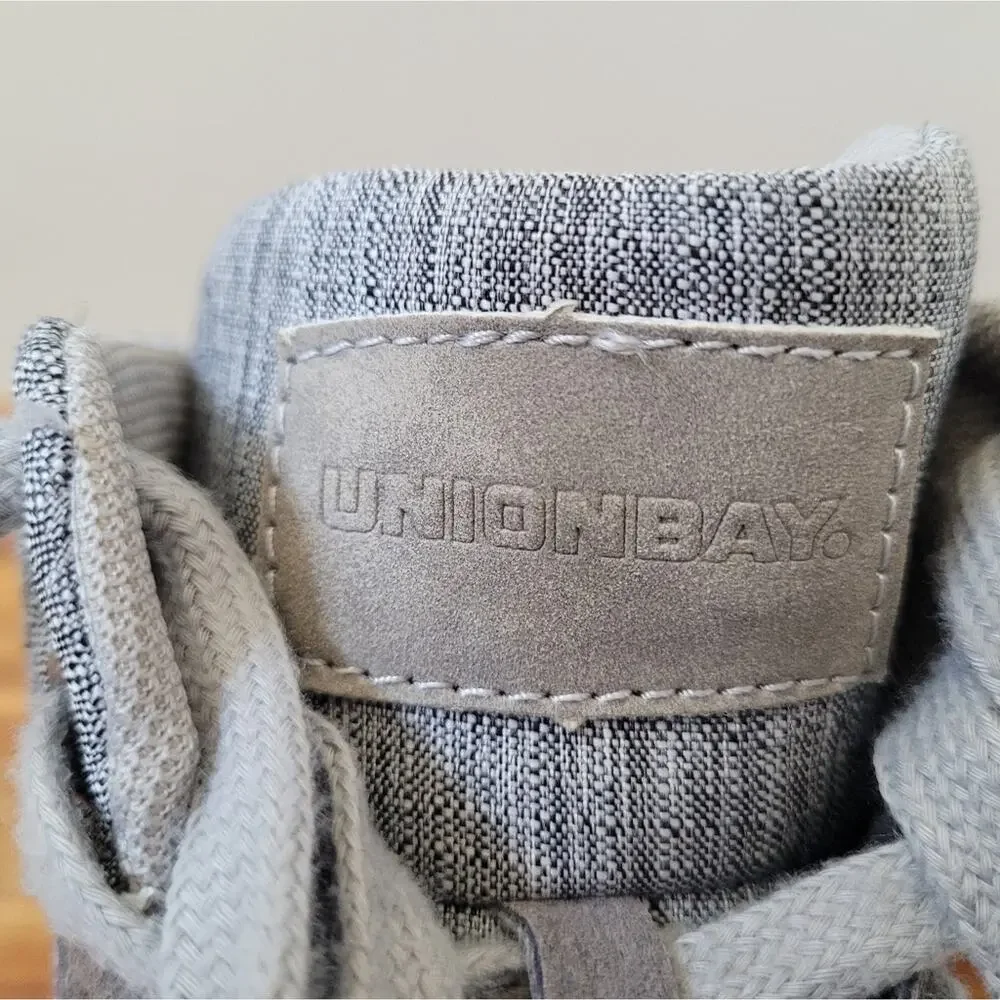 Union Bay Sneaker Mens 8- EUR 41‎ High Top Gray Lace up Comfort Casual